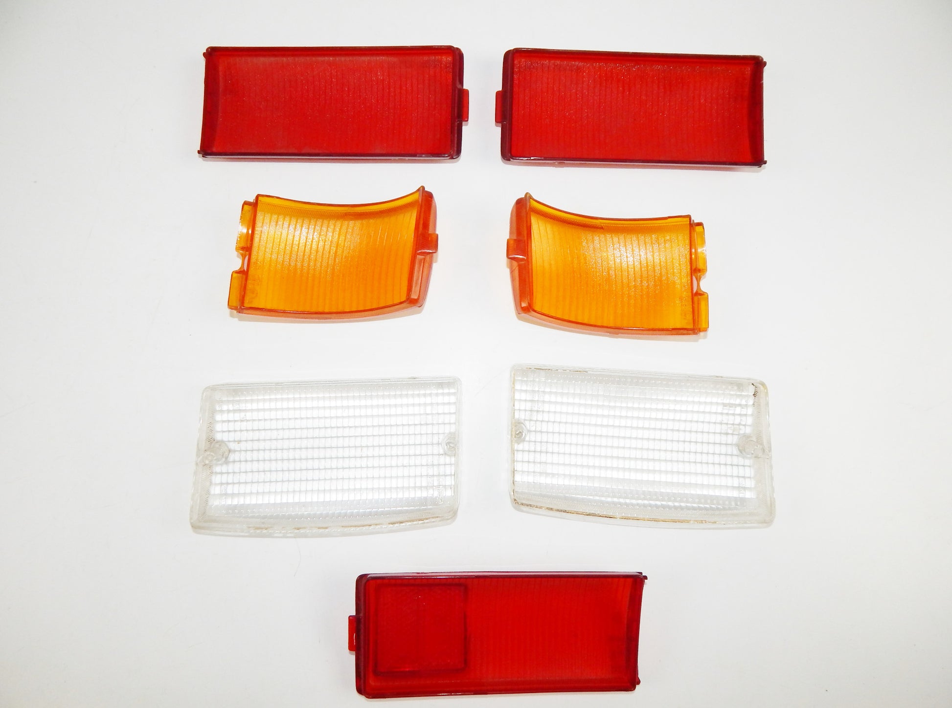 AUTOBIANCHI A111 FRONT / REAR RIGHT / LEFT TURN STOP LIGHT LENSES STARS /DARELLO - MotoRaider