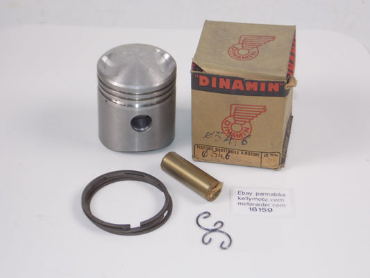 NOS DINAMIN 192 PISTON 54.6 MM MV 125 SPORT+RINGS+15MM PIN+CIRCLIPS #16159 - MotoRaider