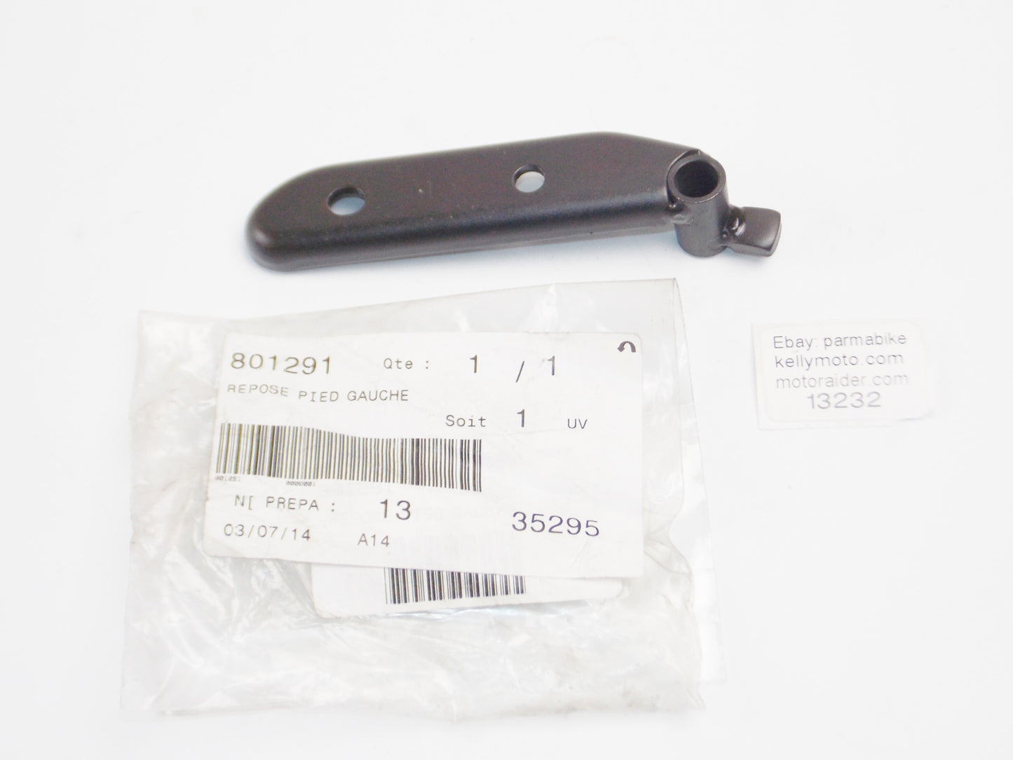 OEM PEUGEOT LXR 125 SCOOTER FOOTREST STAND PEG LEFT HAND # 801291 - MotoRaider