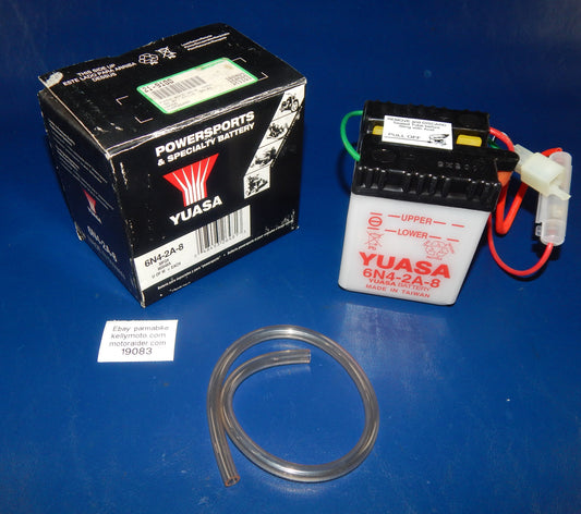 BIKE MASTER MOTORCYCLES BATTERY 6N4-2A-8 SNOWMOBILE QUAD MOPED ATV - MotoRaider