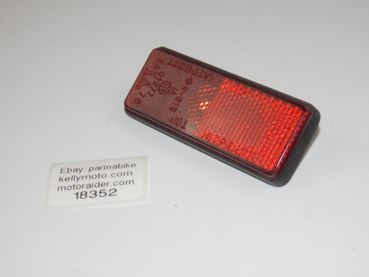 1986 KAWASAKI GPX 750-R STANLEY 070-0502 RED REFLECTOR 88x34mm VINTAGE JAPAN - MotoRaider