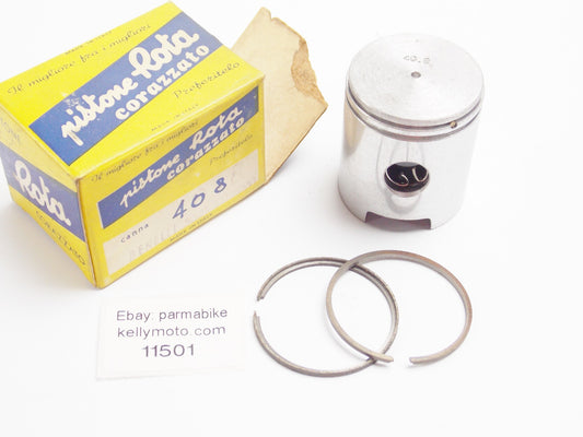 NOS ROTA PISTON + RINGS + CLIPS SET CPL. D. 40.8 mm BENELLI 50 cc 2-STROKE - MotoRaider