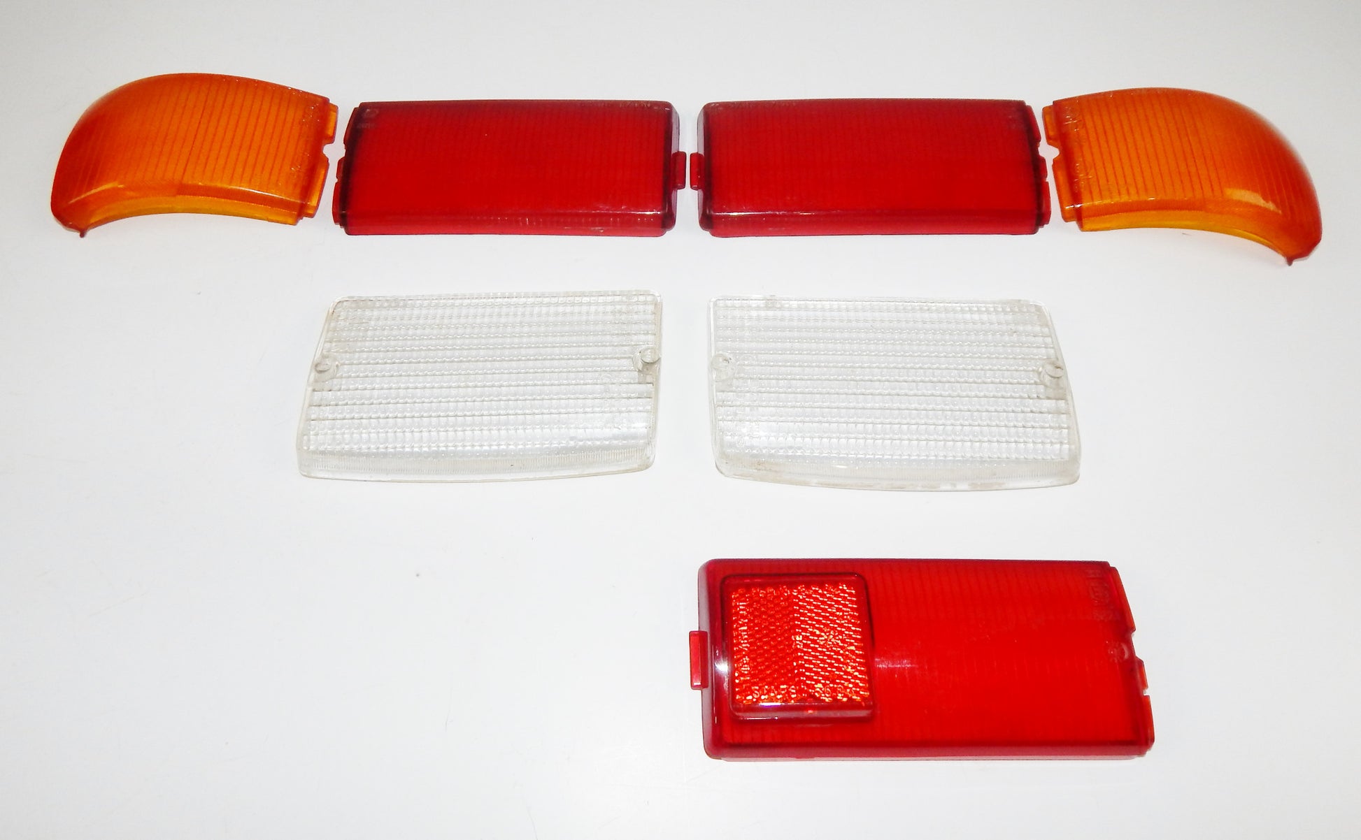 AUTOBIANCHI A111 FRONT / REAR RIGHT / LEFT TURN STOP LIGHT LENSES STARS /DARELLO - MotoRaider