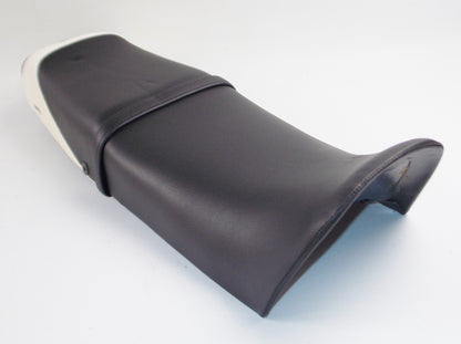 OEM LAVERDA 1984 125 LB SPORT SADDLE SEAT BLACK/WHITE TAIL 61201063 61 201 063 - MotoRaider