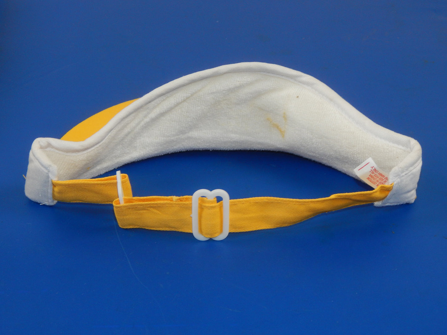 1990's BARDHAL OIL SUN VISOR YELLOW WHITE VINTAGE MOTORYCLE RACING 100% COTTON - MotoRaider