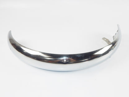 VINTAGE MOTORCYCLE MOPED MUD GUARD REAR FENDER  STEEL CHROMED L=34" W=3" ITALY - MotoRaider