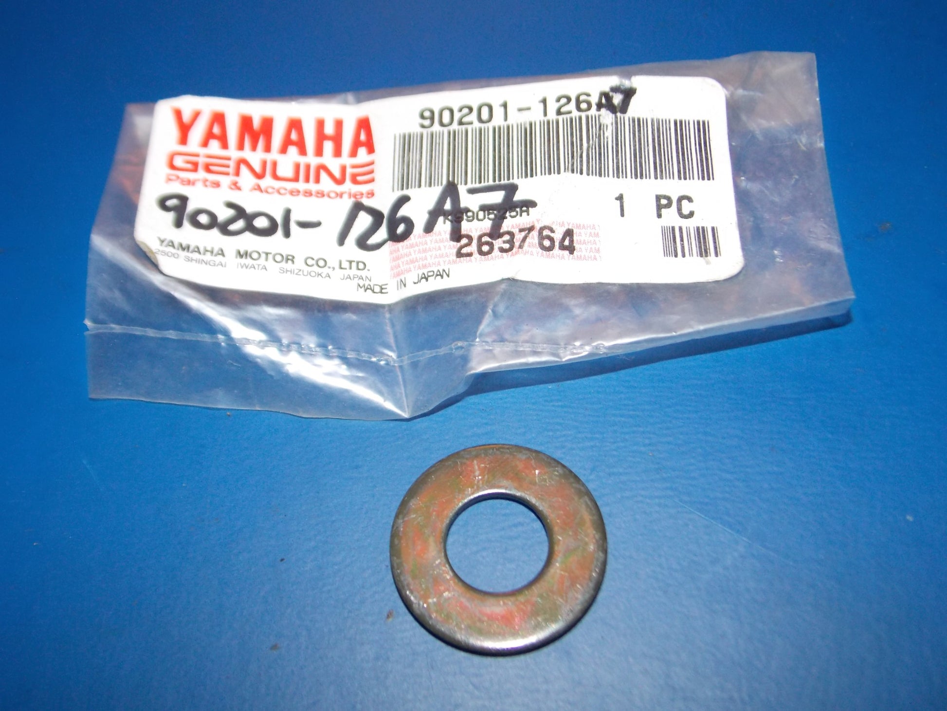 NOS YAMAHA 1981-2016 PW50 XV500 FJ1100/1200  BR250  WASHER PLATE  90201-126A7 - MotoRaider