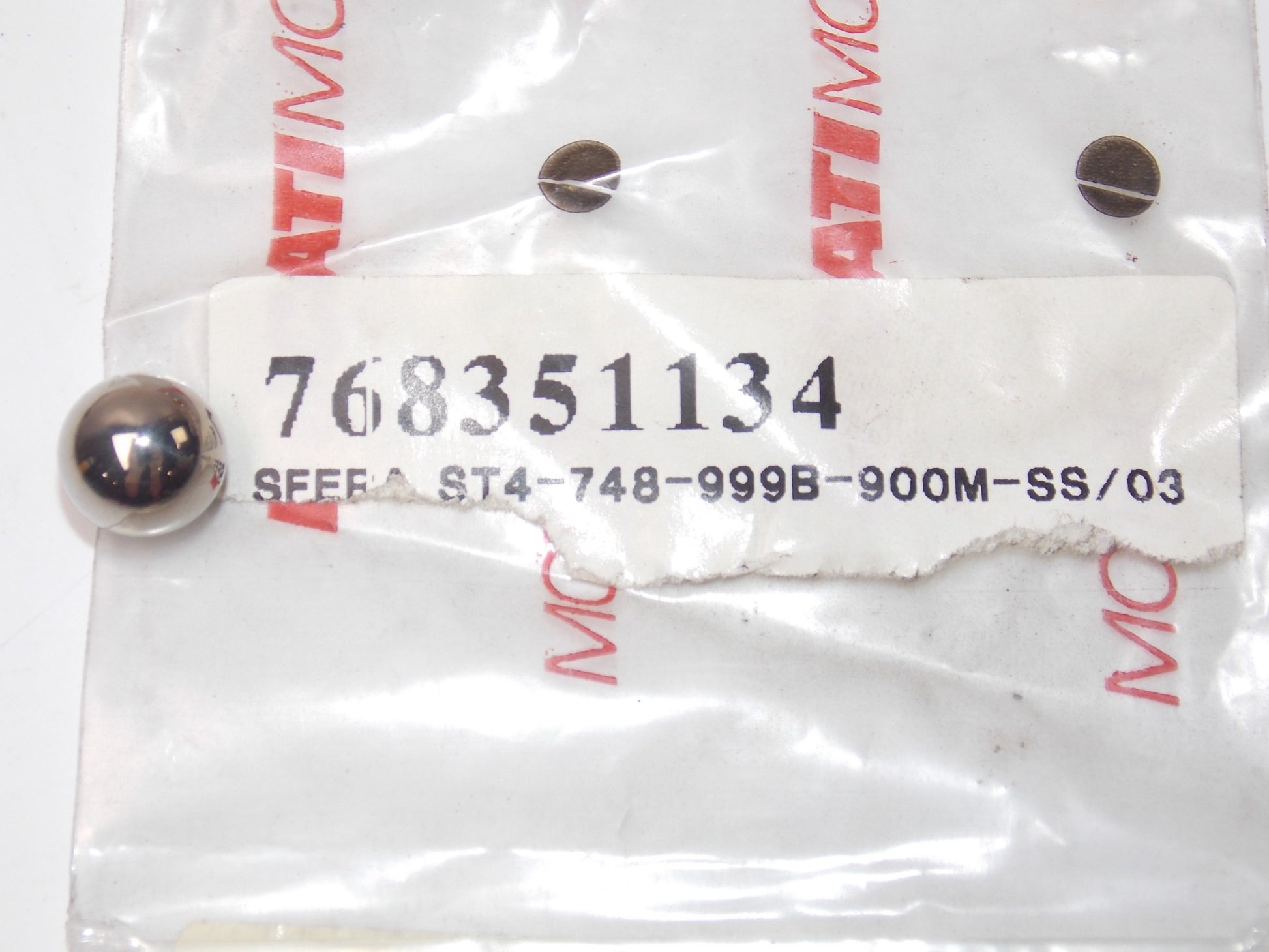 NOS OEM DUCATI  2003 ST44899B00M\SS BALL BEARING 11MM 768351134 - MotoRaider