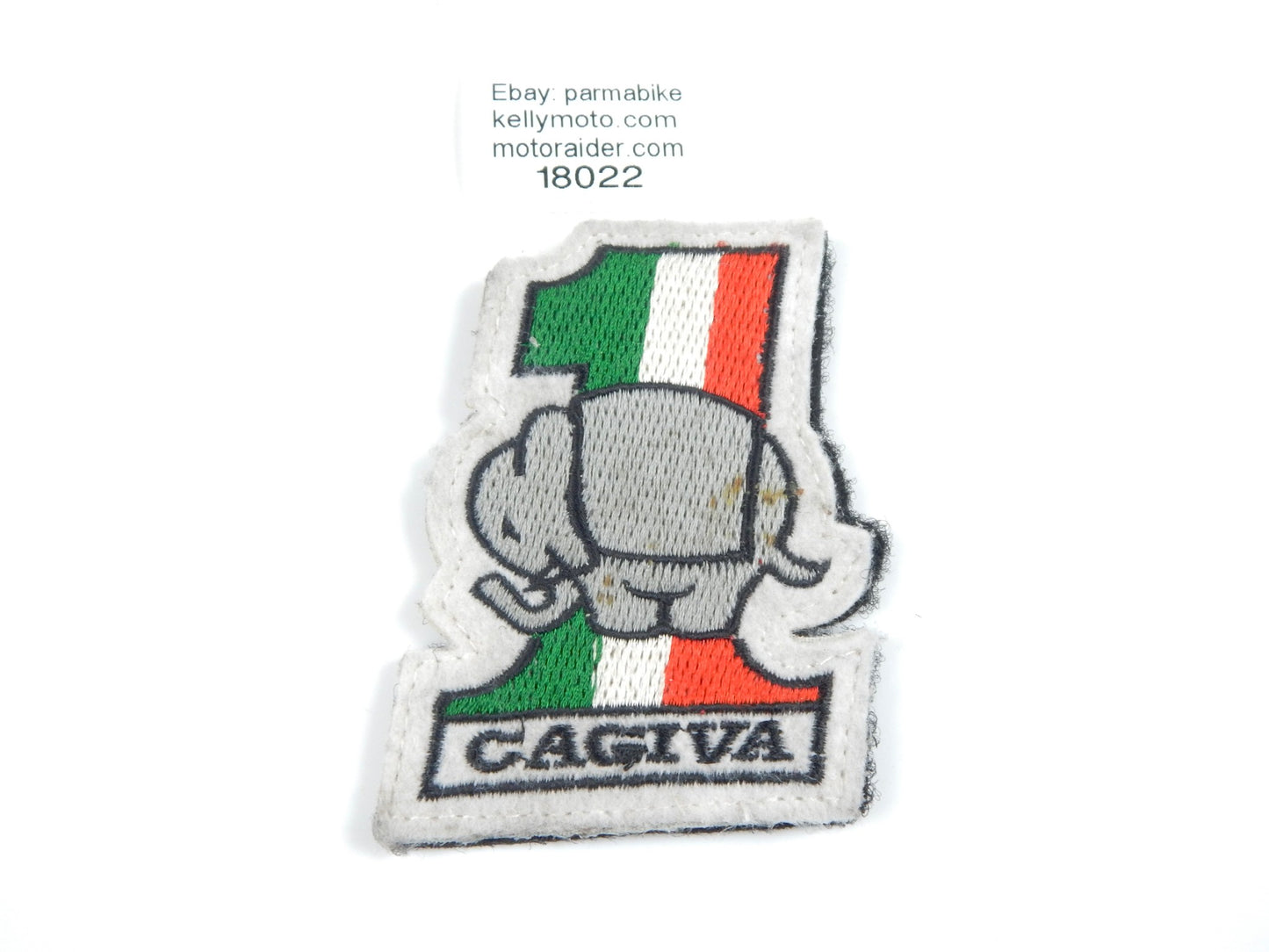 CAGIVA 1 VELCRO PATCH 3x3.75" VINTAGE MOTORCYCLE ITALY ELEPHANT TAMANACO MITO - MotoRaider