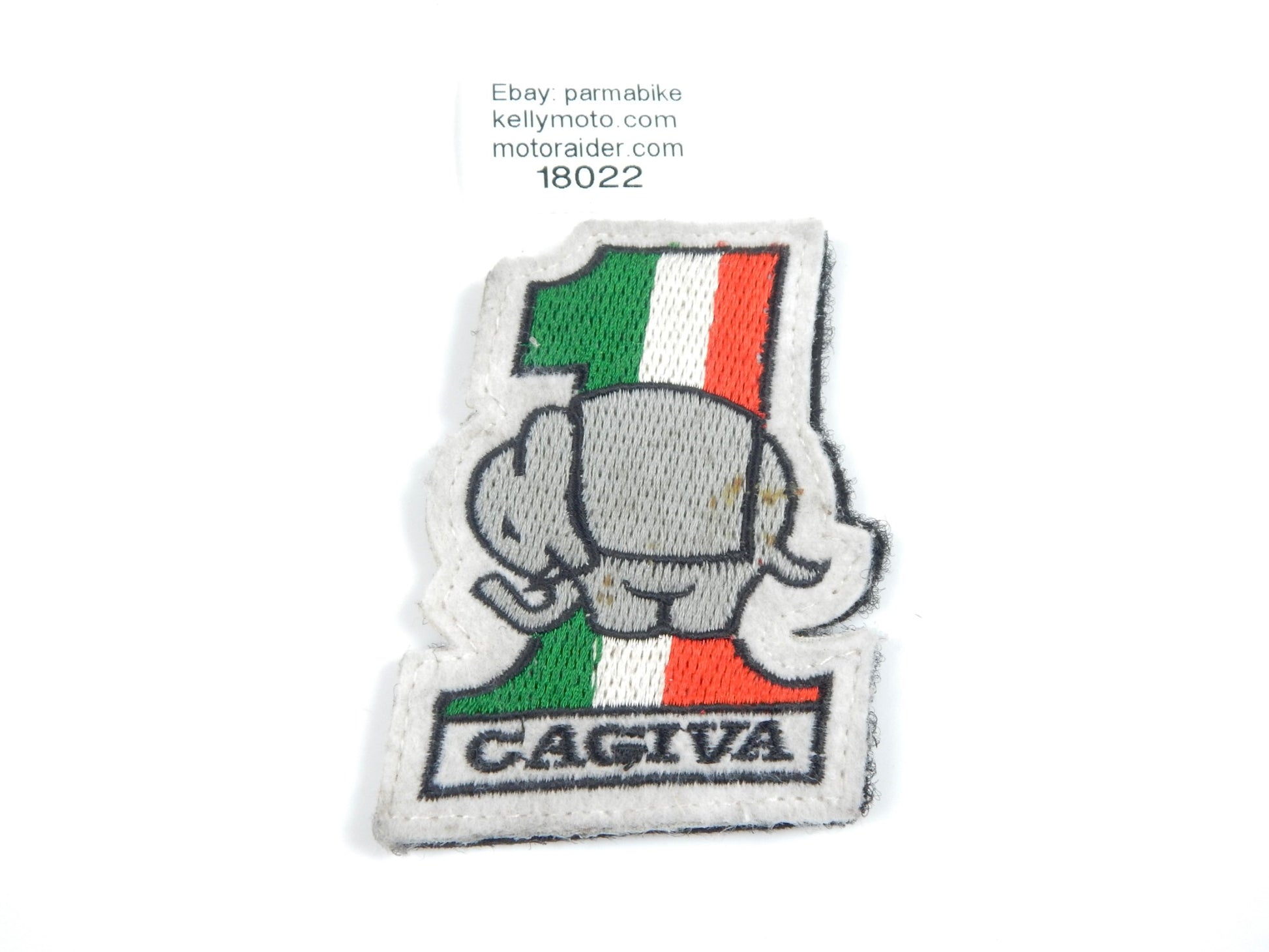 CAGIVA 1 VELCRO PATCH 3x3.75" VINTAGE MOTORCYCLE ITALY ELEPHANT TAMANACO MITO - MotoRaider