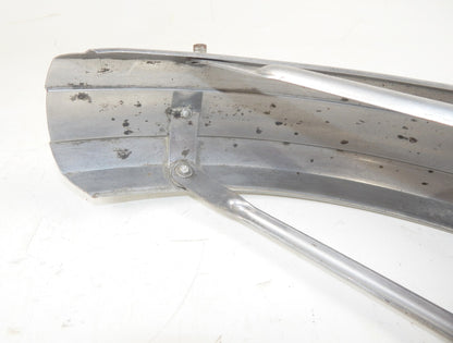 1970 GILERA 125 GIUBILEO STEEL MUD GUARD FRONT WHEEL FENDER WITH MOUNT BRACKETS - MotoRaider