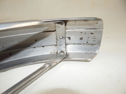 1970 GILERA 125 GIUBILEO STEEL MUD GUARD FRONT WHEEL FENDER WITH MOUNT BRACKETS - MotoRaider