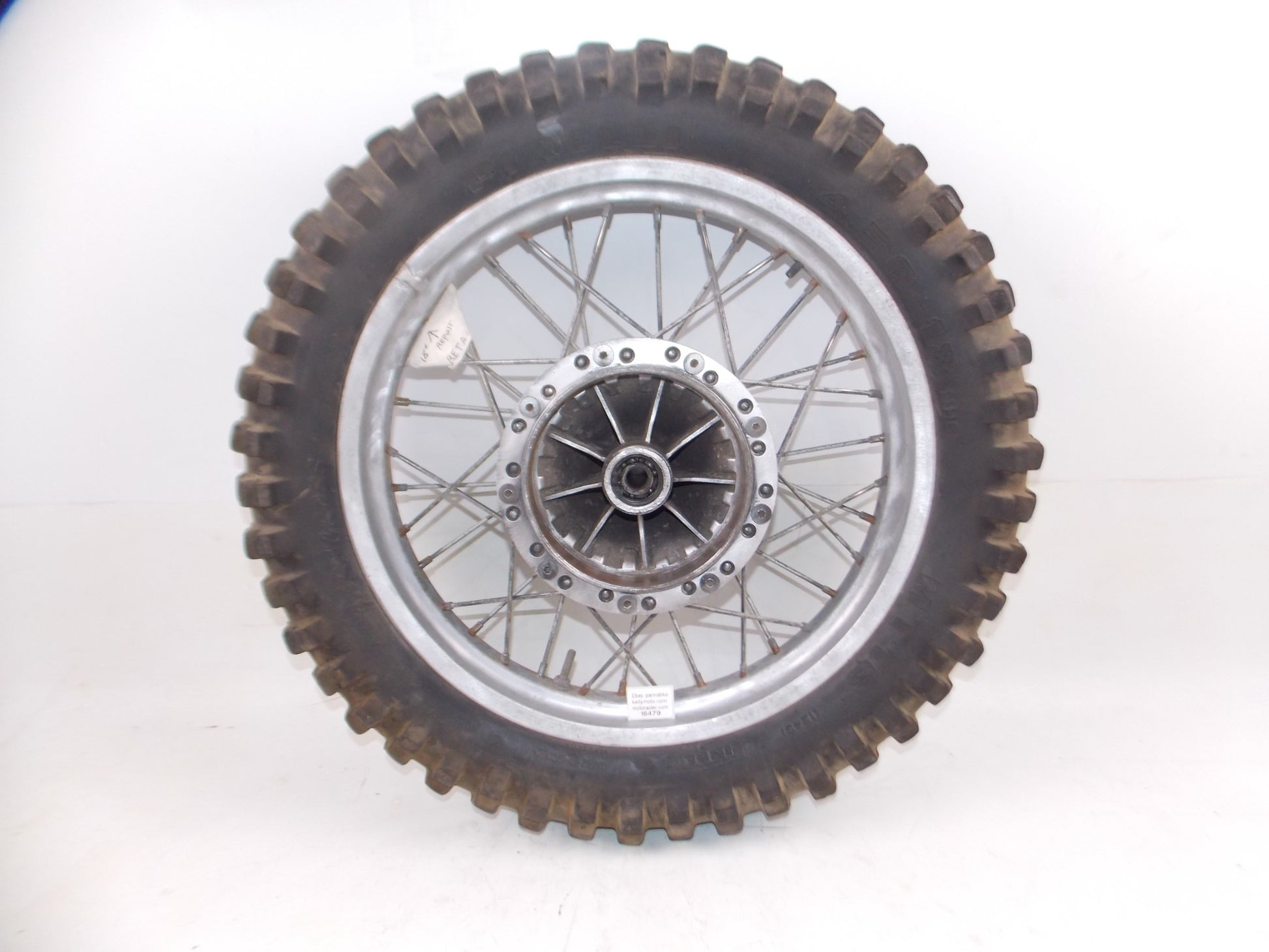 RIM 18" REAR WHEEL SPOKES TIRE RIM GRIMECA BETA CAGIVA VINTAGE ITALY - MotoRaider