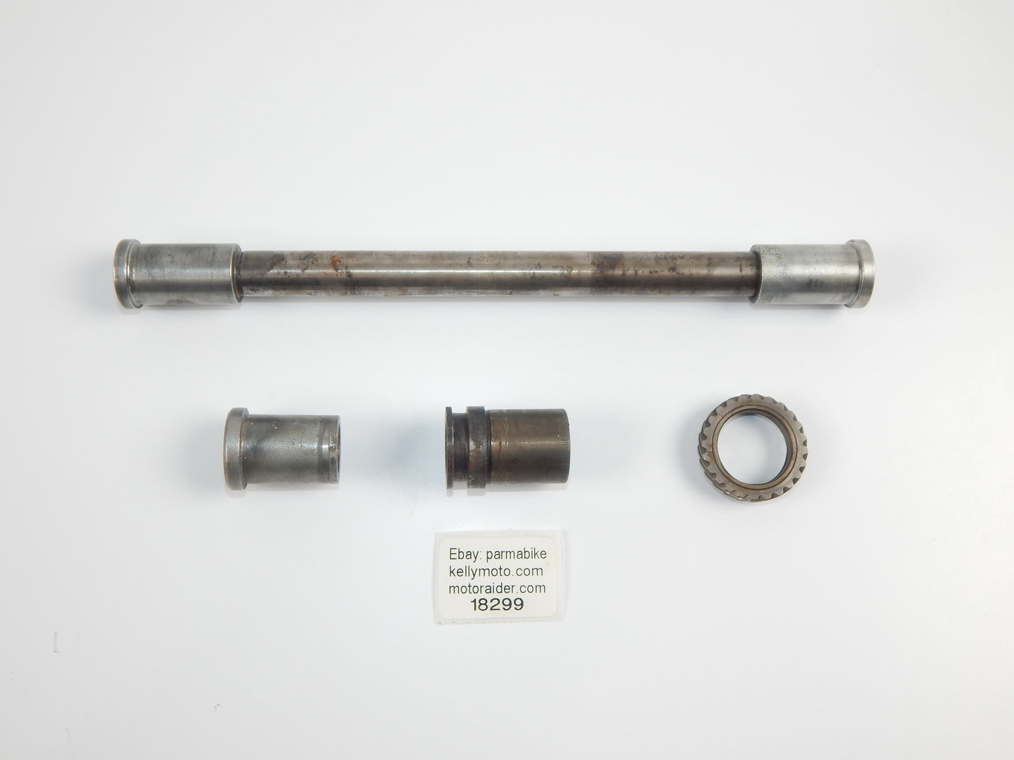 1986-87 KAWASAKI GPX 750 FRONT WHEEL PIN AXLE L=225mm D=15mm GEAR DRIVE VINTAGE - MotoRaider
