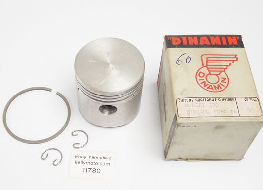 NOS DINAMIN PISTON + PIN + RING + CLIPS DIAMETER 60 mm MORINI CORSARO 150 - MotoRaider