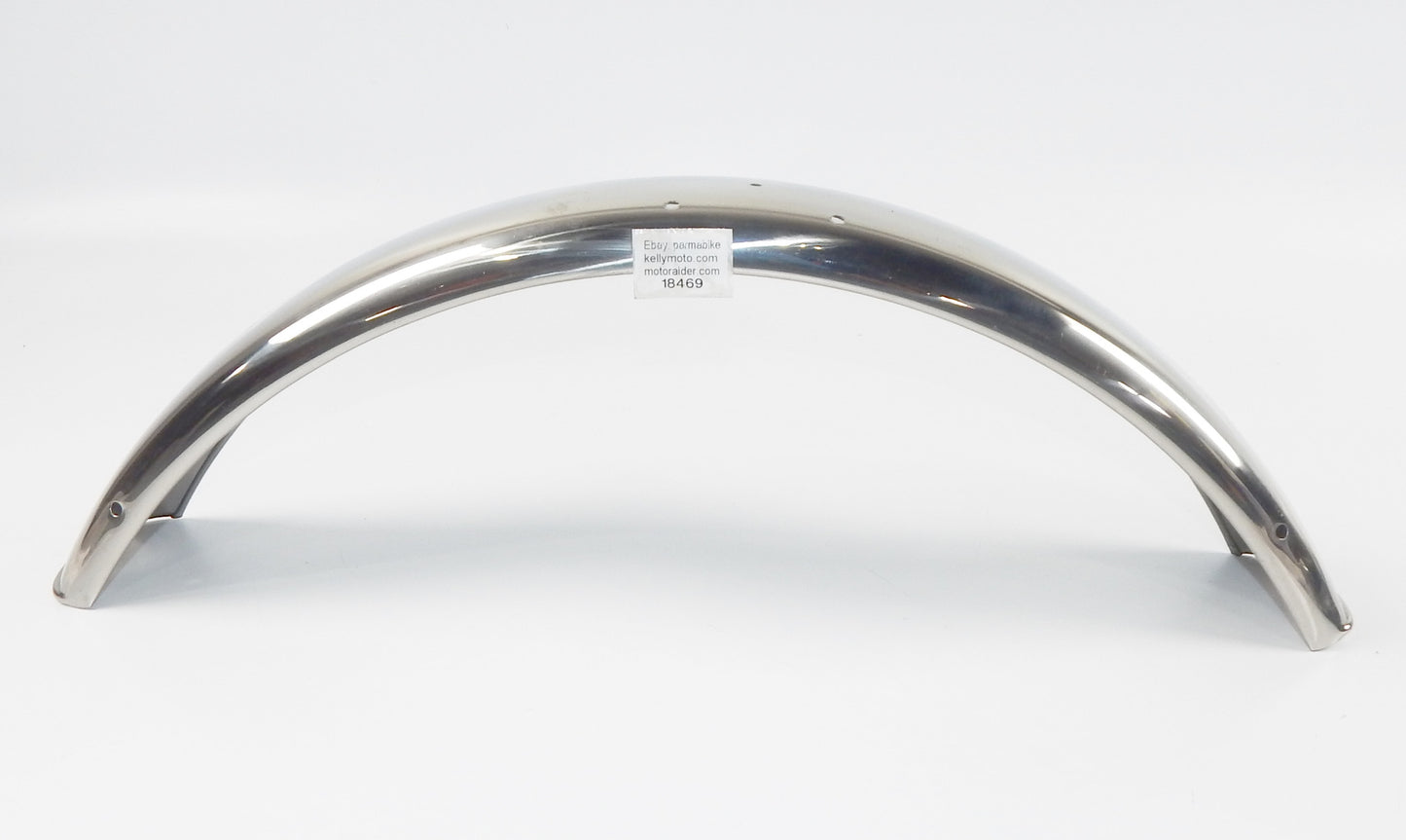 VINTAGE ITALY MOTORCYCLE MUDGUARD FENDER STEEL CHROME L=34" PAIOLI GILERA DUCATI - MotoRaider