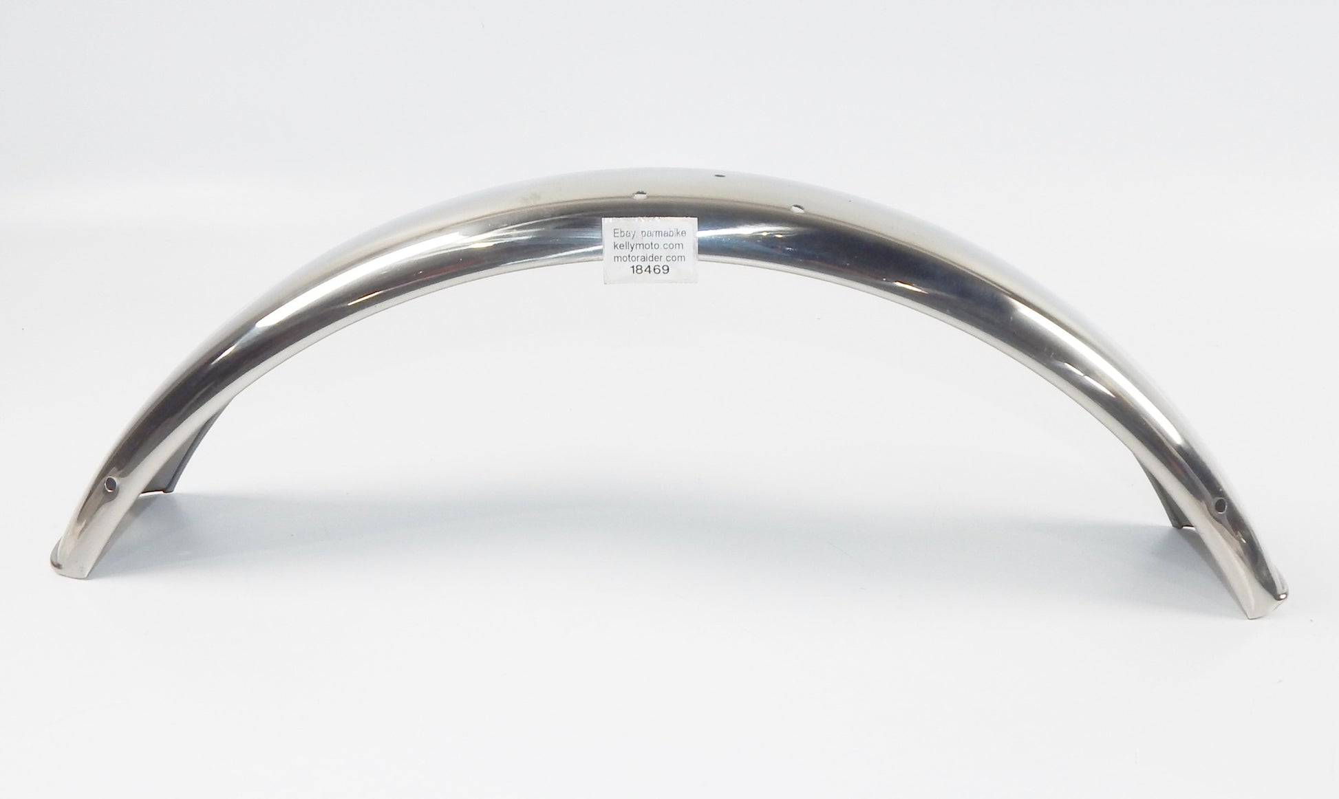 VINTAGE ITALY MOTORCYCLE MUDGUARD FENDER STEEL CHROME L=34" PAIOLI GILERA DUCATI - MotoRaider
