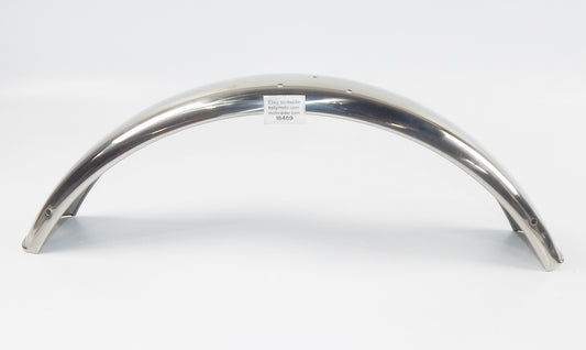 VINTAGE ITALY MOTORCYCLE MUDGUARD FENDER STEEL CHROME L=34" PAIOLI GILERA DUCATI - MotoRaider