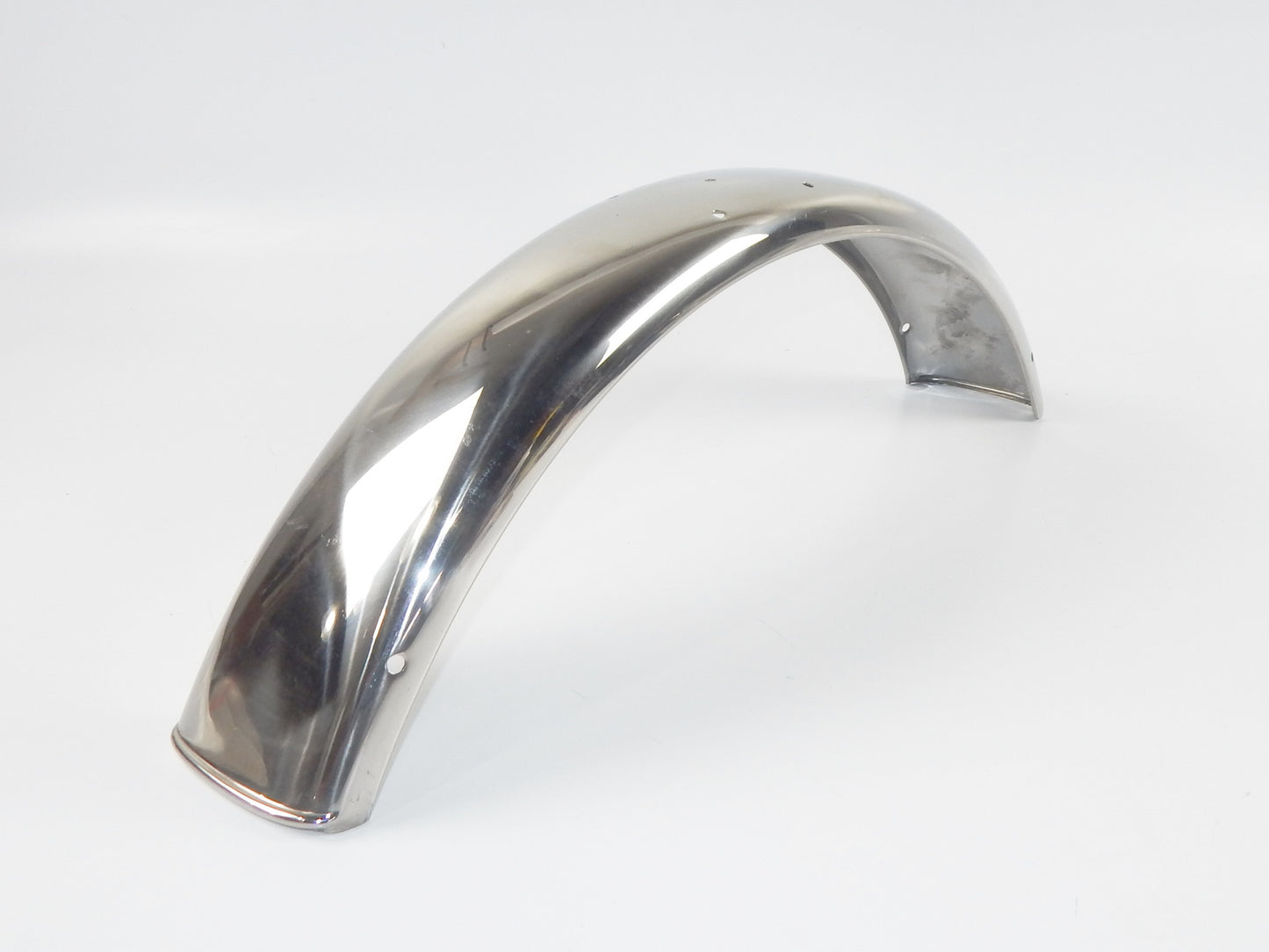 VINTAGE ITALY MOTORCYCLE MUDGUARD FENDER STEEL CHROME L=34" PAIOLI GILERA DUCATI - MotoRaider