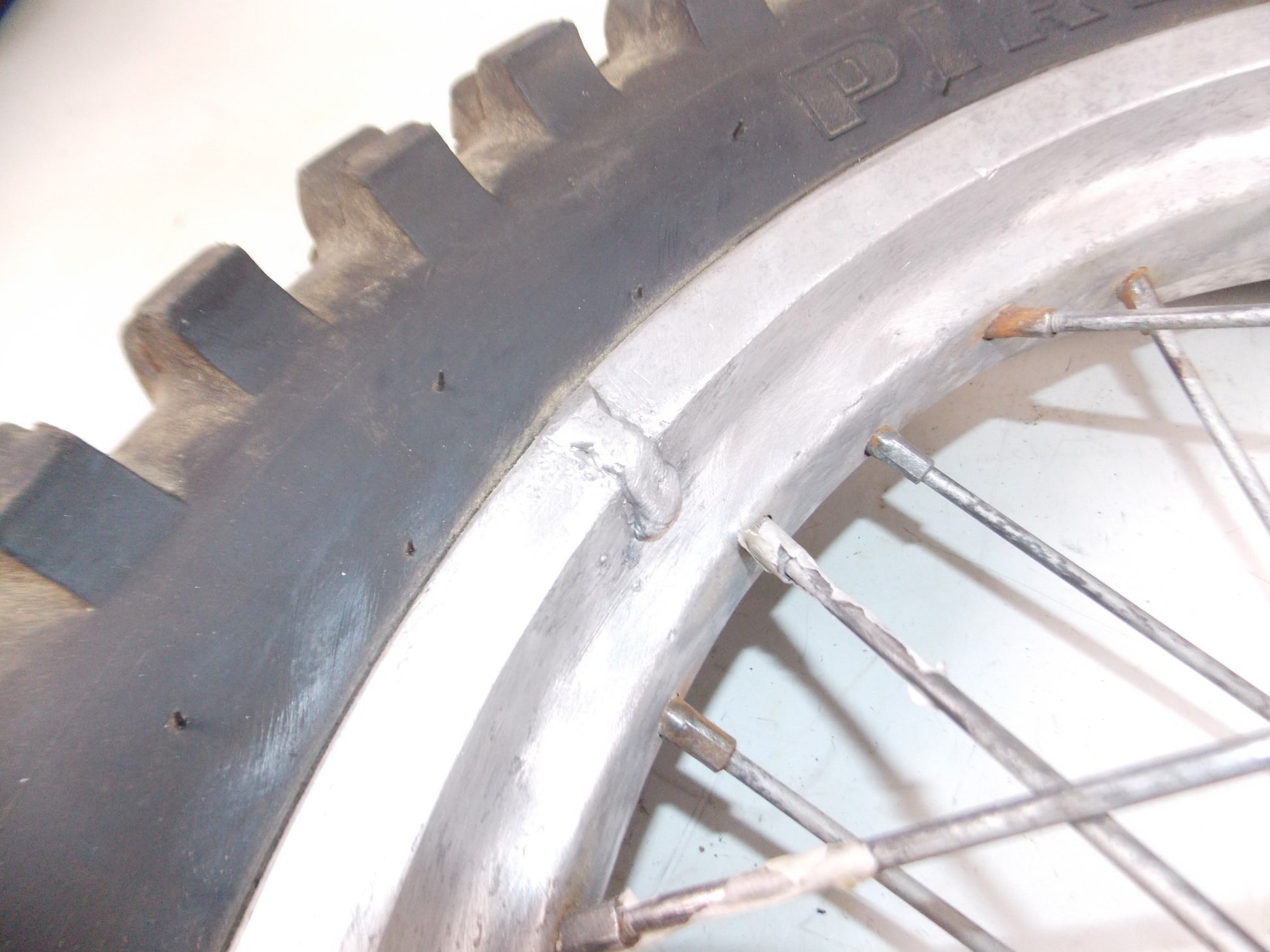 RIM 18" REAR WHEEL SPOKES TIRE RIM GRIMECA BETA CAGIVA VINTAGE ITALY - MotoRaider