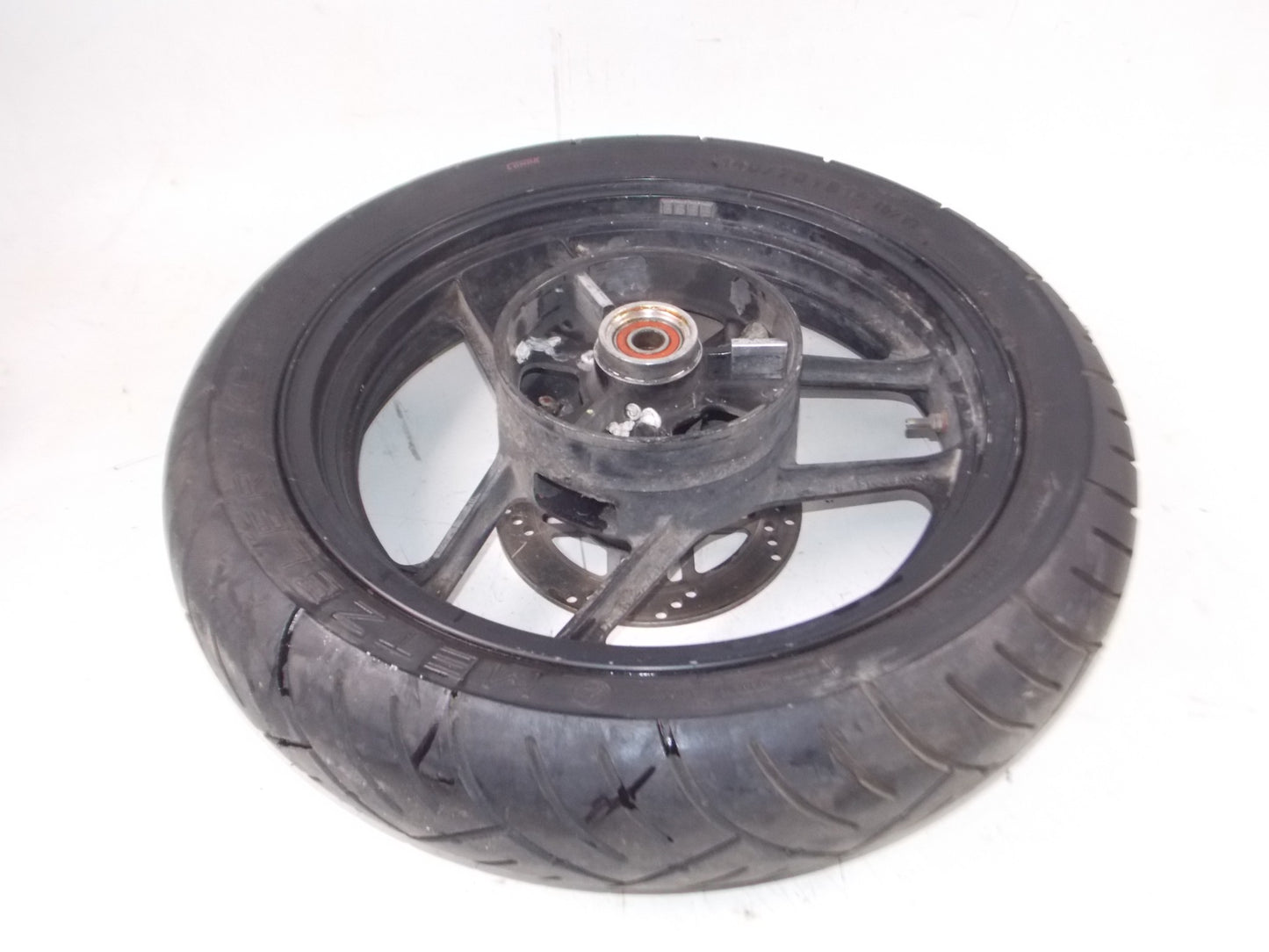 1984 KAWASAKI GPZ 750 BLACK 18" REAR WHEEL+ROTOR DISC BRAKE VINTAGE JAPAN - MotoRaider