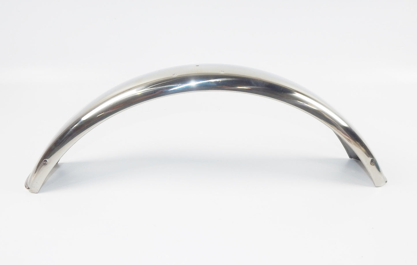 VINTAGE ITALY MOTORCYCLE MUDGUARD FENDER STEEL CHROME L=34" PAIOLI GILERA DUCATI - MotoRaider