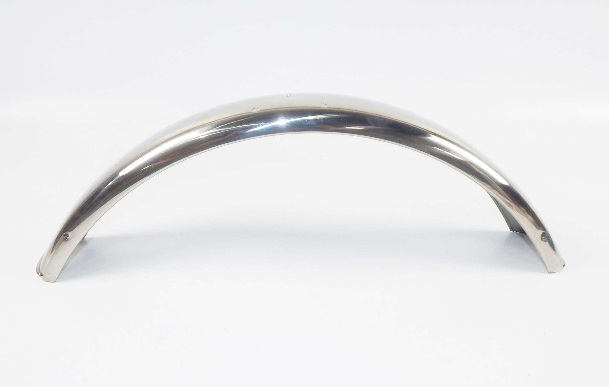 VINTAGE ITALY MOTORCYCLE MUDGUARD FENDER STEEL CHROME L=34" PAIOLI GILERA DUCATI - MotoRaider