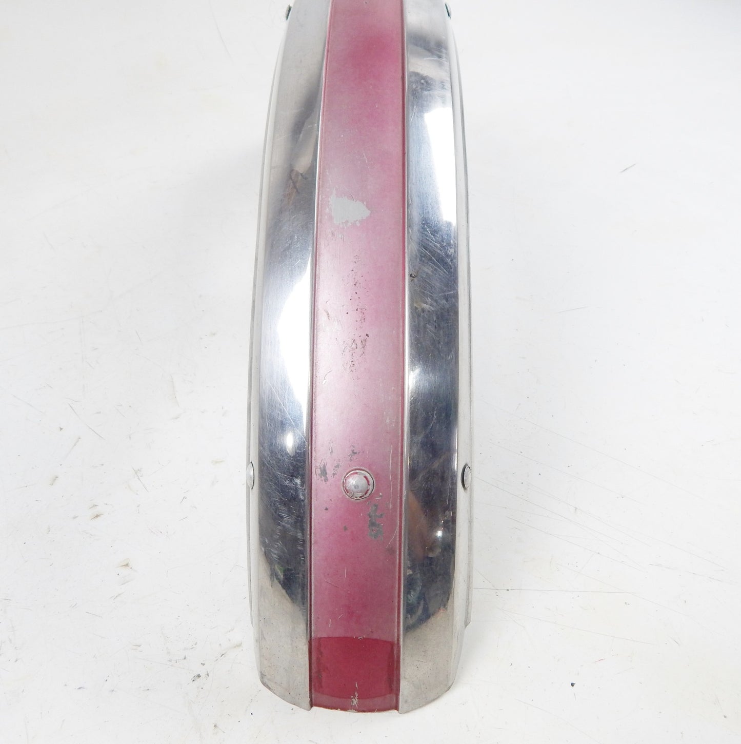 1970 GILERA 125 GIUBILEO STEEL MUD GUARD FRONT WHEEL FENDER WITH MOUNT BRACKETS - MotoRaider