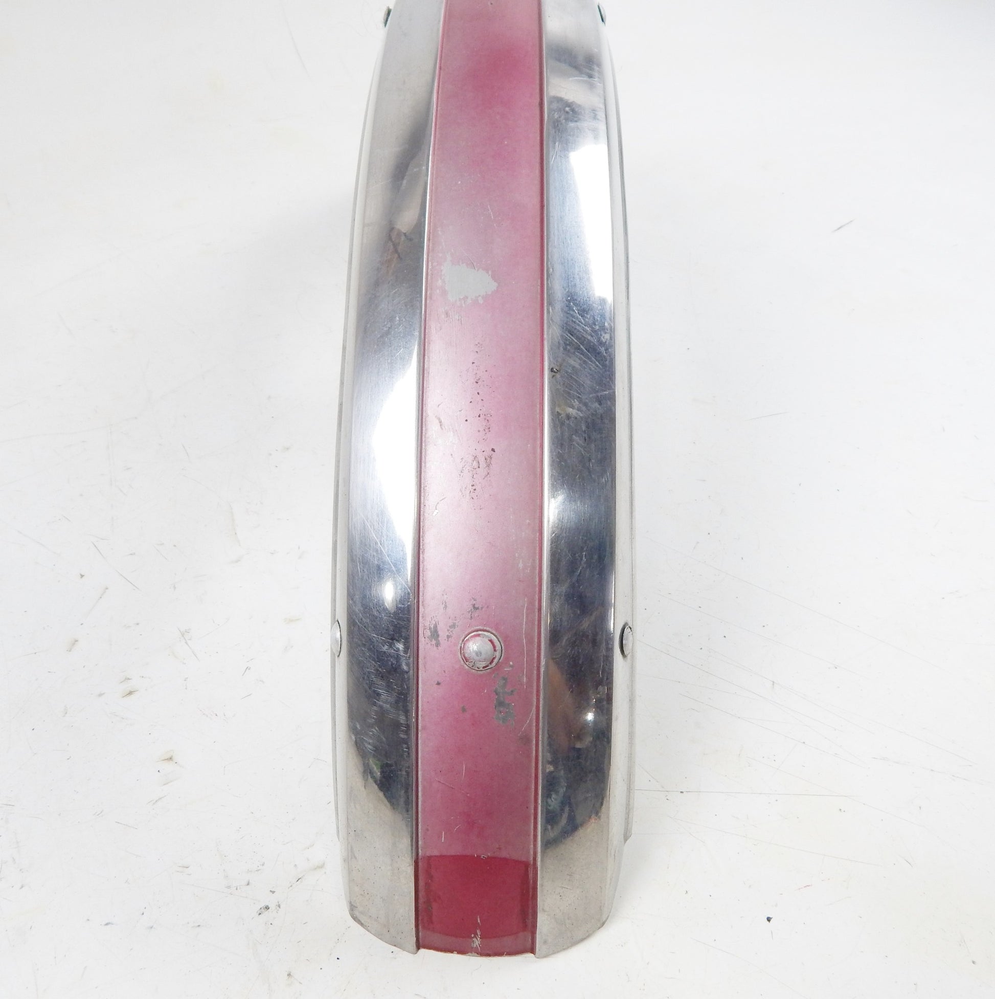 1970 GILERA 125 GIUBILEO STEEL MUD GUARD FRONT WHEEL FENDER WITH MOUNT BRACKETS - MotoRaider