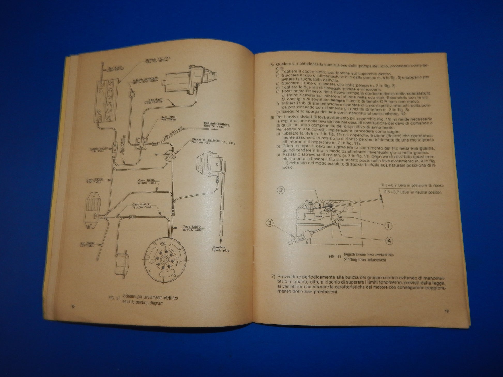 1983 MINARELLI MOTOR V1 G1 USE AND MAINTENANCE BOOK MANUAL ITALIAN ENGINE - MotoRaider