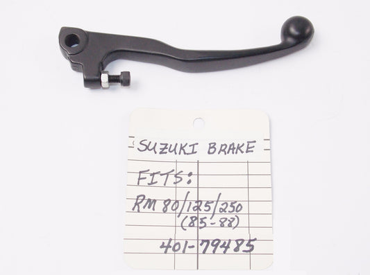 BRAKE LEVER RH SUZUKI ALUMINUM BLACK POWDERCOAT 85-88 RM 802550 401-79485 - MotoRaider