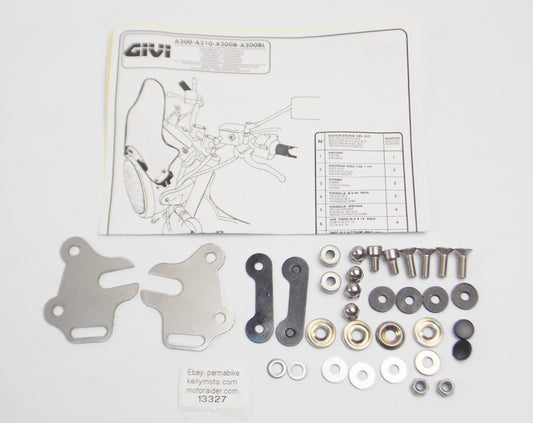 GIVI UNIVERSAL FITTING KIT MOUNT BRACKETS WINSHIELD GIVI A200 A210 A200B A200BL - MotoRaider