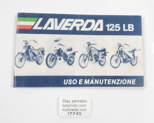 1980's ORIGINAL LAVERDA 125 LB SPORT USE MAINTENANCE OWNER MANUAL BOOK ITALIAN - MotoRaider
