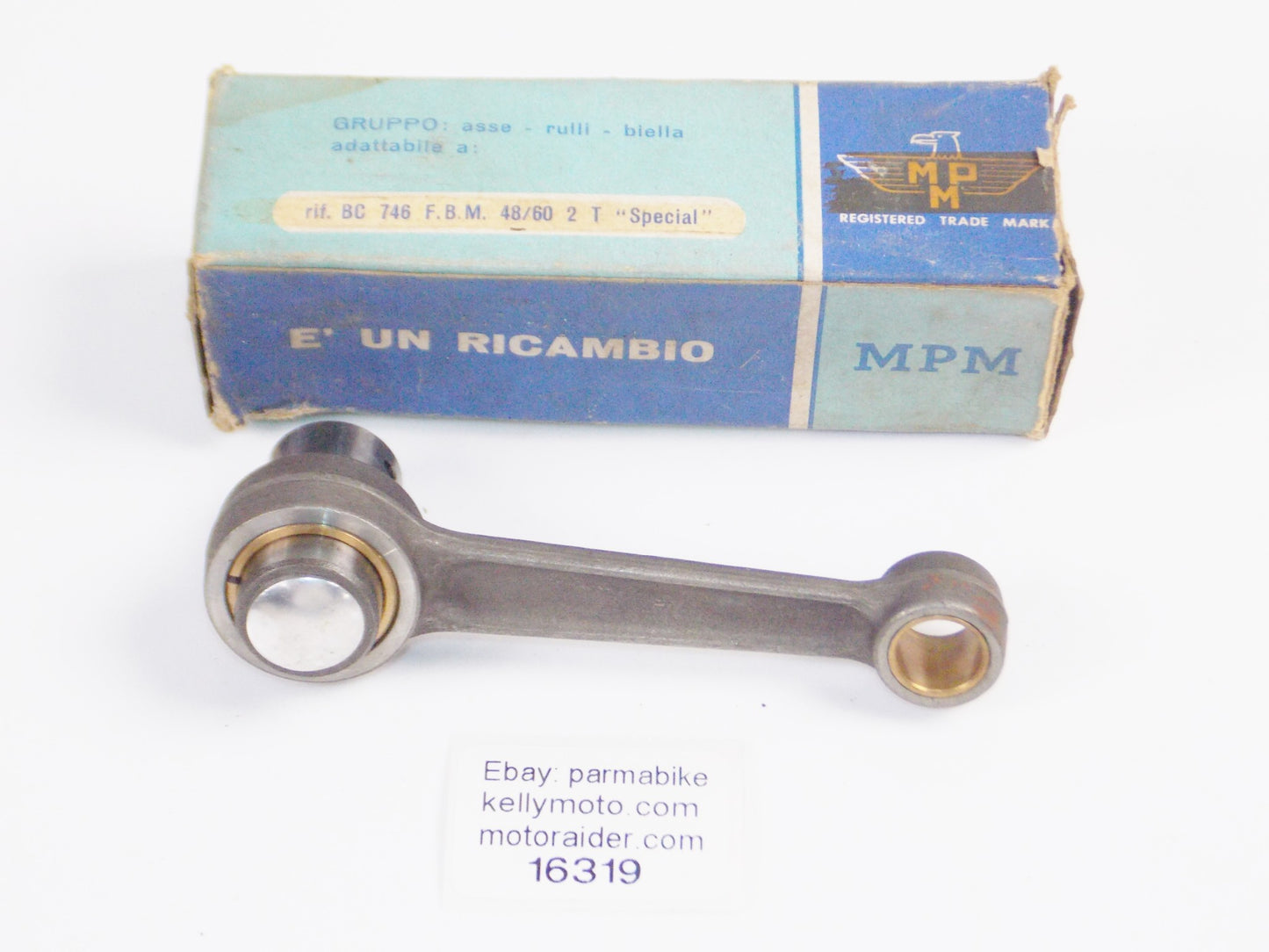 MPM BC 746 CONNECTING ROD + PIN + BEARING F.B MONDIAL 48cc 60cc 2 STROKE SPECIAL - MotoRaider