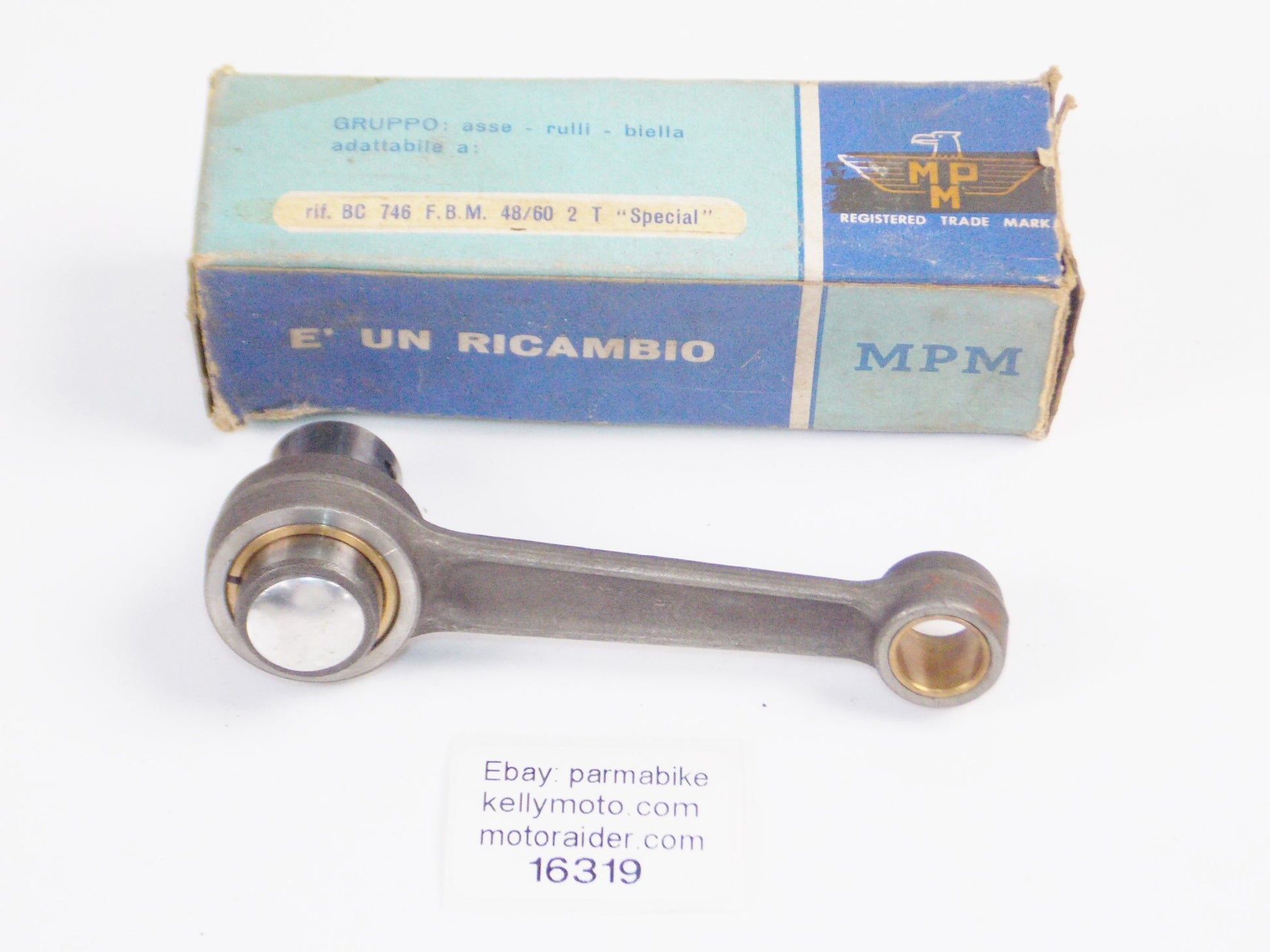 MPM BC 746 CONNECTING ROD + PIN + BEARING F.B MONDIAL 48cc 60cc 2 STROKE SPECIAL - MotoRaider