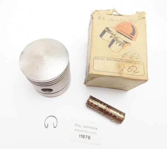 NOS DINAMIN PISTON+PIN+CLIP D=59.9 mm F.B. MONDIAL 160cc 4 STROKE MOTOR ENGINE - MotoRaider