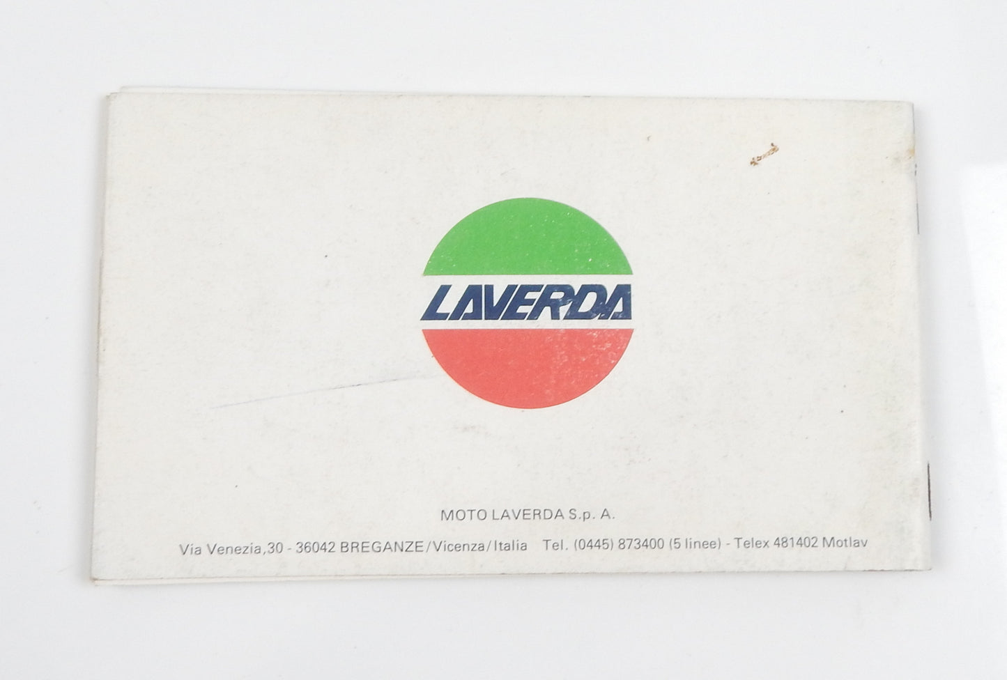 1980's ORIGINAL LAVERDA 125 LB SPORT USE MAINTENANCE OWNER MANUAL BOOK ITALIAN - MotoRaider