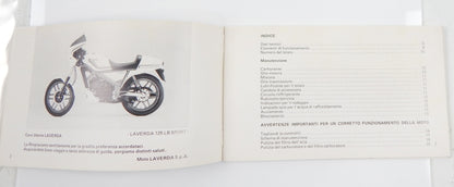 1980's ORIGINAL LAVERDA 125 LB SPORT USE MAINTENANCE OWNER MANUAL BOOK ITALIAN - MotoRaider