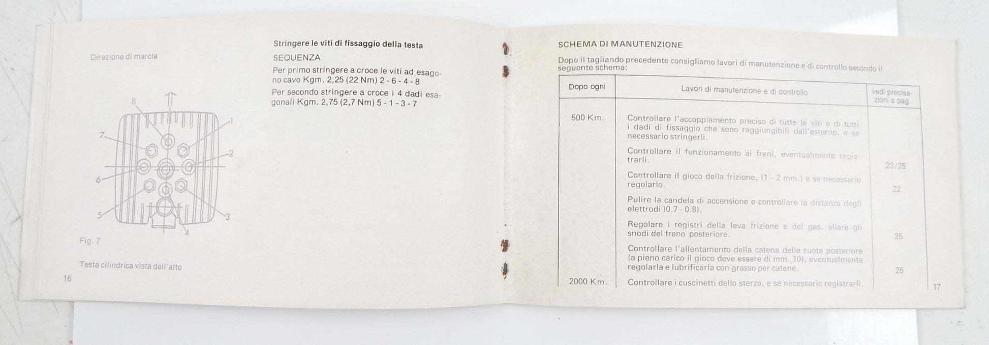 1980's ORIGINAL LAVERDA 125 LB SPORT USE MAINTENANCE OWNER MANUAL BOOK ITALIAN - MotoRaider