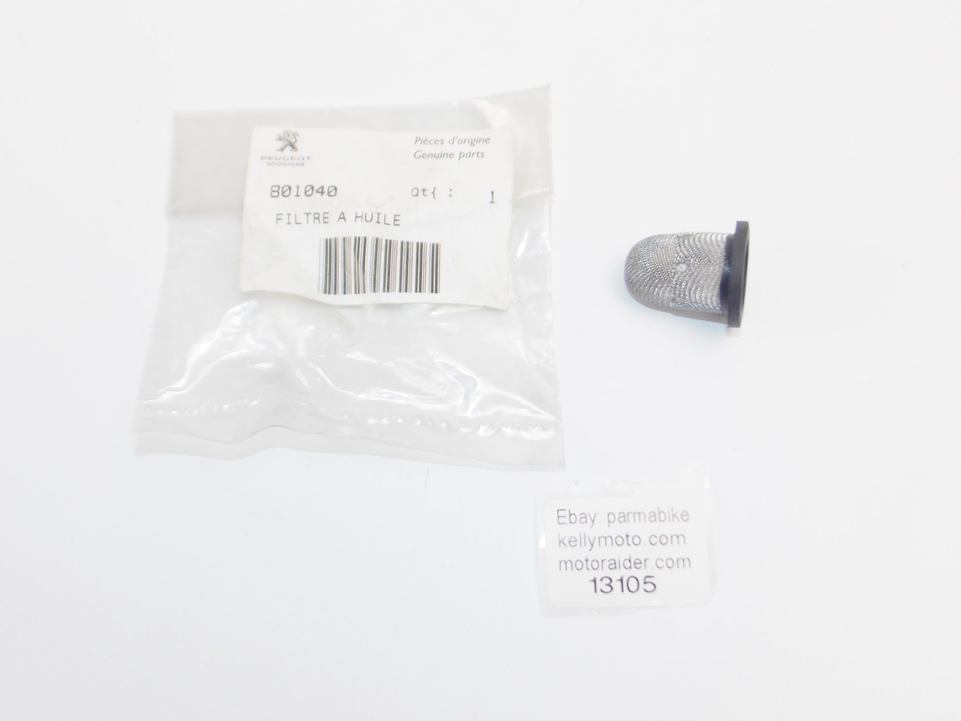 OEM PEUGEOT LXR 125 CRANKCASE COVER OIL FILTER # 801040 - MotoRaider