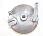 1972 MORINI CORSARO 125 FRONT WHEEL HUB BRAKE PLATE WITH SHOES+ACTUATOR LEVER - MotoRaider