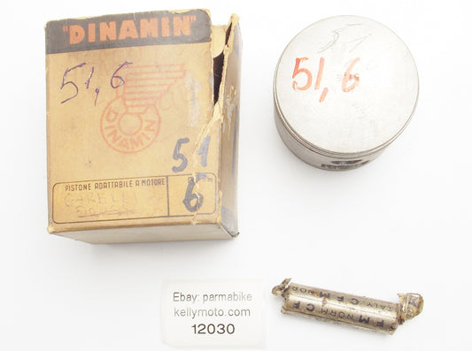 NOS DINAMIN PISTON + PIN DIAMETER 51.6 mm GARELLI MOTORS - MotoRaider