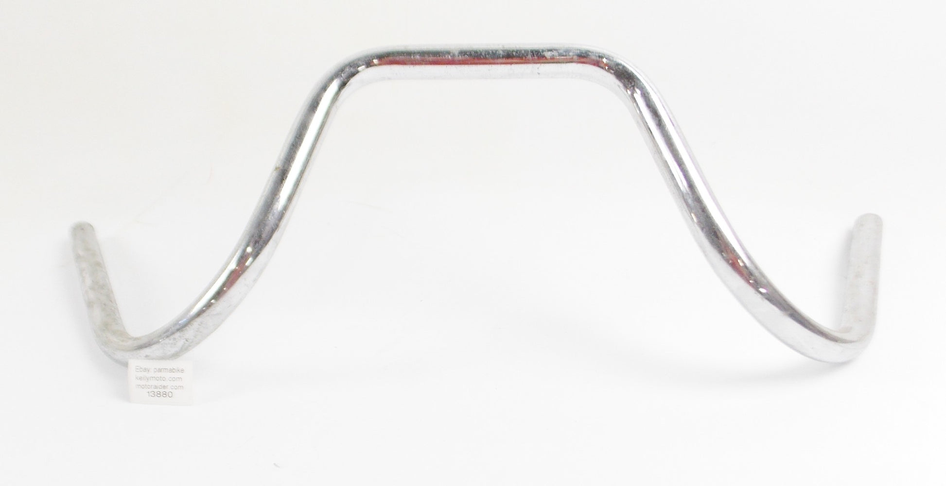 MOTORCYCLE CHROME STEEL HANDLEBAR W=27 1/2" D=7/8" 22mm CUSTOM TOURING LAVERDA - MotoRaider