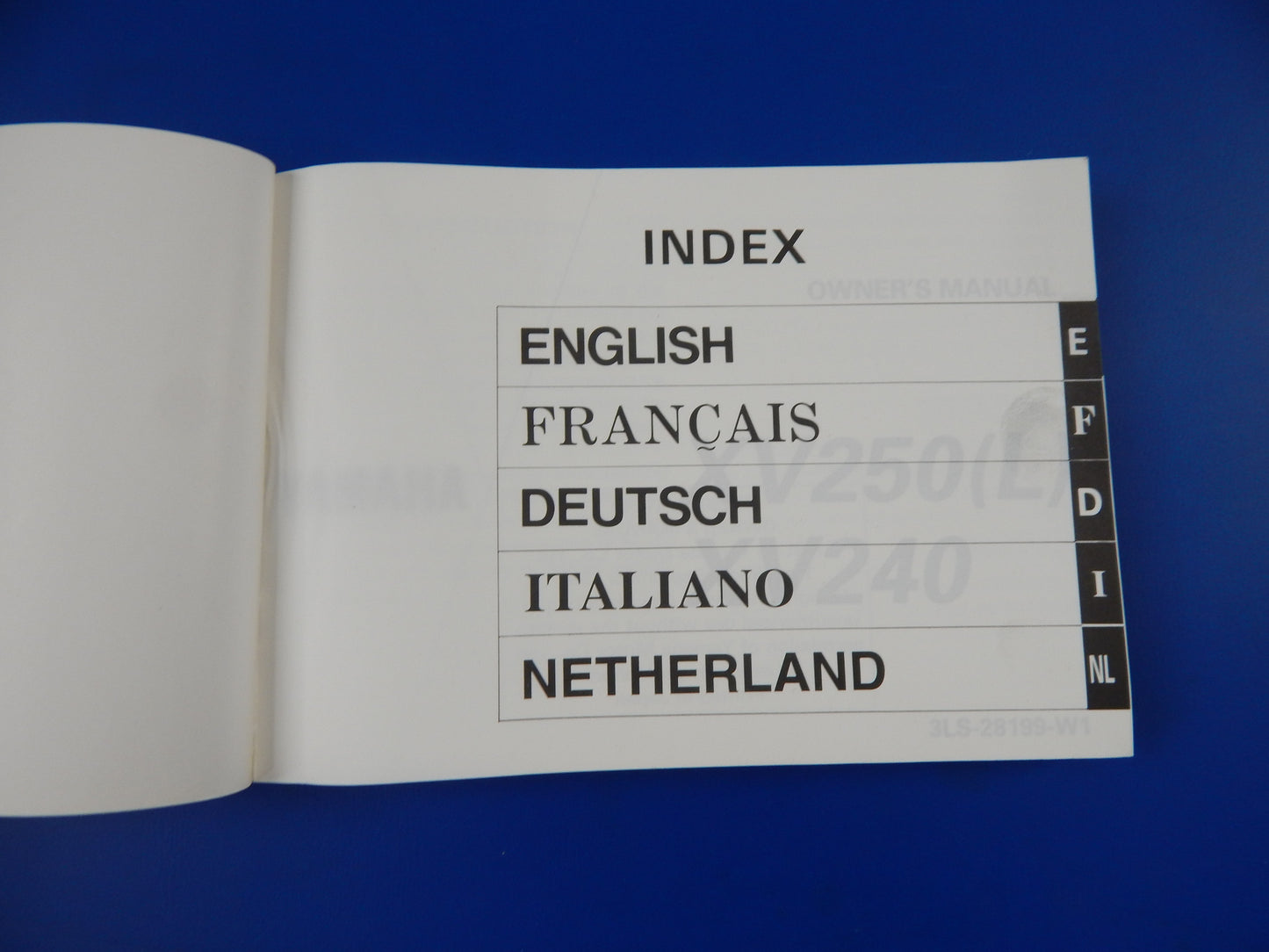 1991 YAMAHA XV240 XV250(L) USER OWNER MANUAL BOOK 3LS-28199-W1 MULTI LANGUAGE - MotoRaider