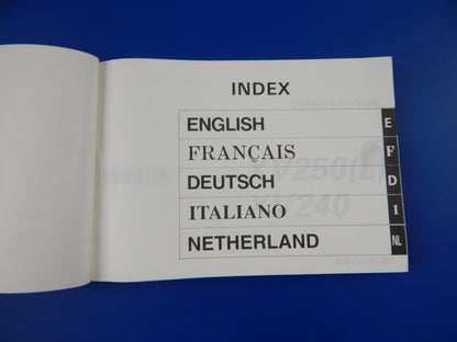1991 YAMAHA XV240 XV250(L) USER OWNER MANUAL BOOK 3LS-28199-W1 MULTI LANGUAGE - MotoRaider