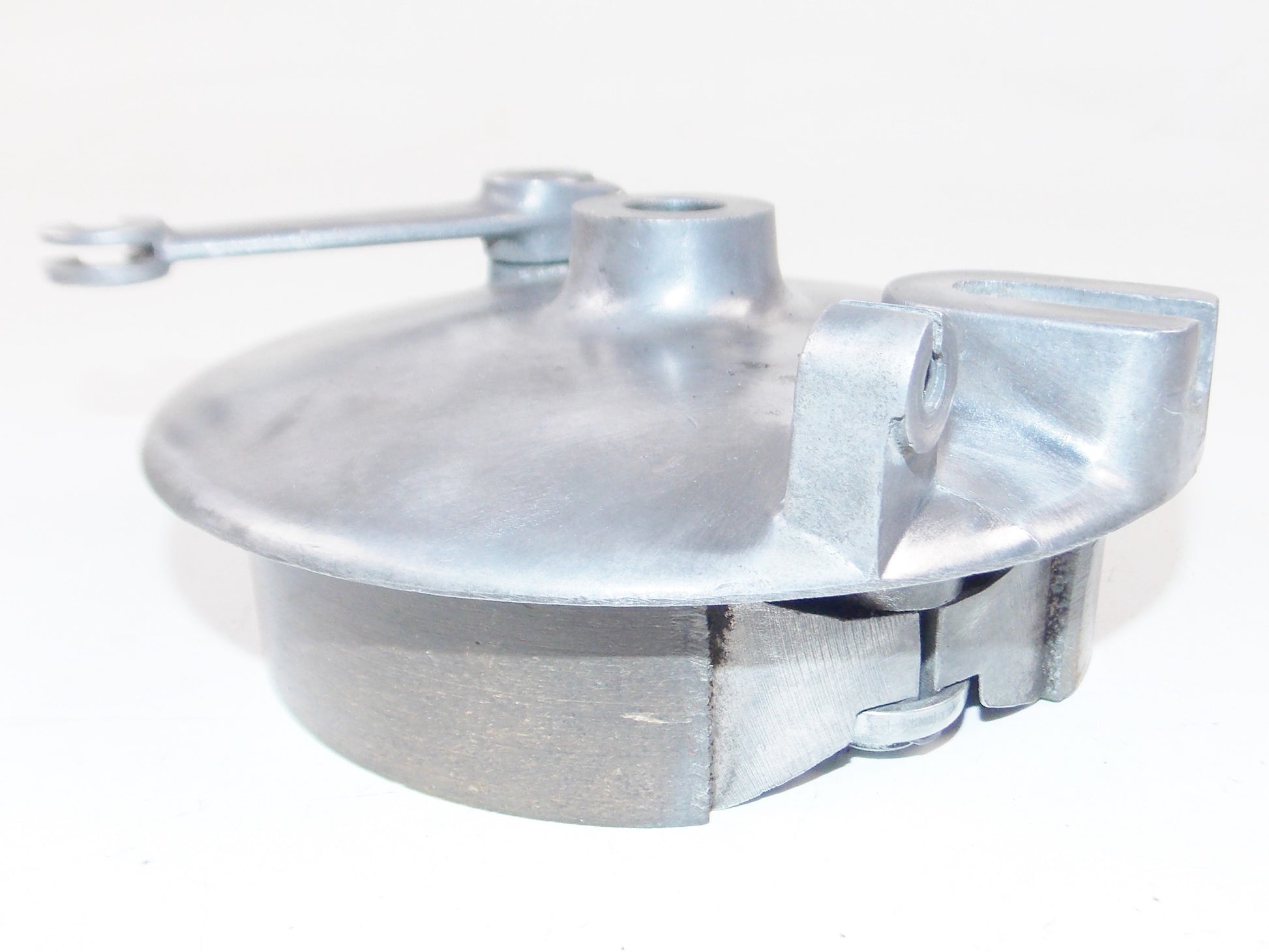 1972 MORINI CORSARO 125 FRONT WHEEL HUB BRAKE PLATE WITH SHOES+ACTUATOR LEVER - MotoRaider