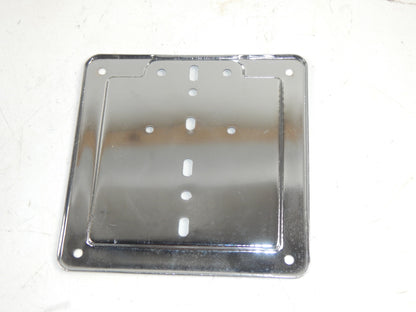 1980's MOTORCYCLE CHROME LICENCE PLATE HOLDER 170x170mm VINTAGE ITALY SCOOTER - MotoRaider