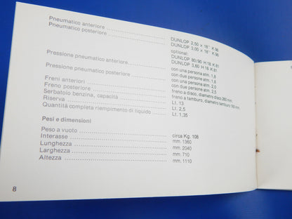 ORIGINAL LAVERDA ZUNDAPP 125 175 LZ USE CARE MAINTENANCE BOOK MANUAL ITALIAN - MotoRaider