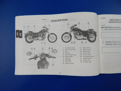 1991 YAMAHA XV240 XV250(L) USER OWNER MANUAL BOOK 3LS-28199-W1 MULTI LANGUAGE - MotoRaider