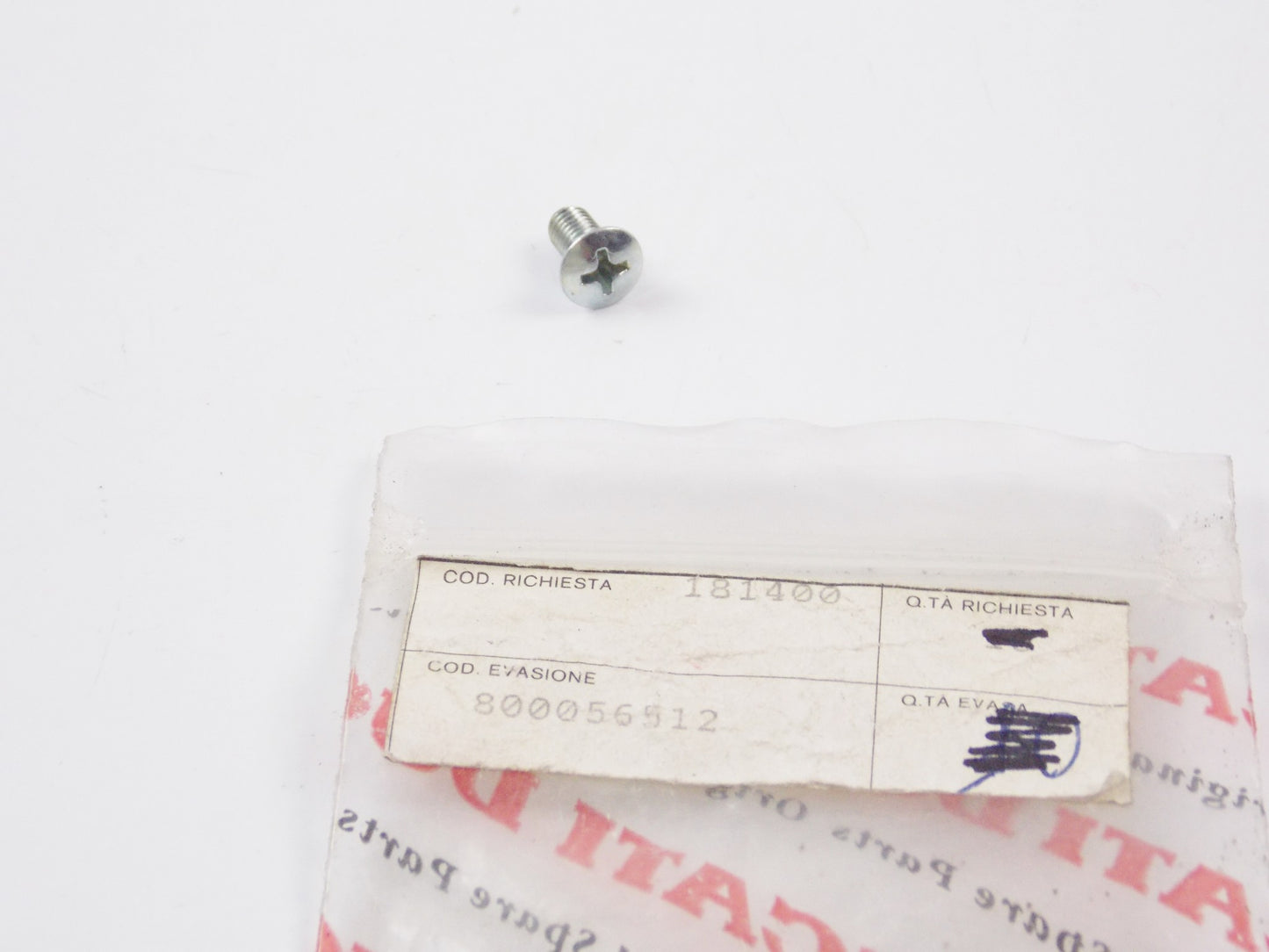 NOS OEM CAGIVA 1989 FRECCIA 125 C 10 R SCREW 800056512 - MotoRaider